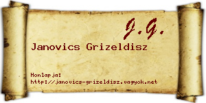 Janovics Grizeldisz névjegykártya